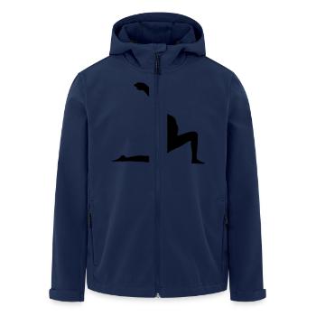 Yoga Halbmond - Recycelte Männer Softshell-Jacke von Stanley/Stella - Navy - Vorne - AI Model Male 185 light (185cm)