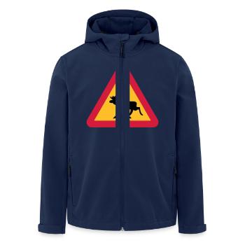 Attention Moose! - Veste softshell homme en polyester recyclé Stanley/Stella - marine - Devant - AI Model Male 185 light (185cm)