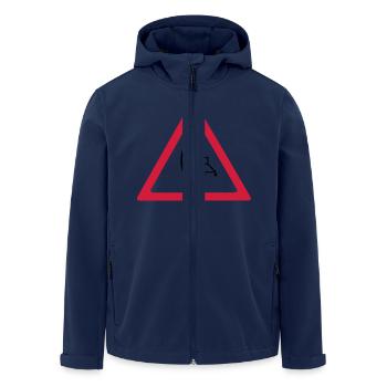 Soutien retraités - Veste softshell homme en polyester recyclé Stanley/Stella - marine - Devant - AI Model Male 185 light (185cm)