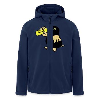 Maulwurf Saufwurf - Recycelte Männer Softshell-Jacke von Stanley/Stella - Navy - Vorne - AI Model Male 185 light (185cm)