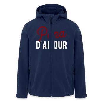 Papa d'amour cadeau - Veste softshell homme en polyester recyclé Stanley/Stella - marine - Devant - AI Model Male 185 light (185cm)