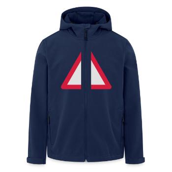 Signe d'exclamation - Veste softshell homme en polyester recyclé Stanley/Stella - marine - Devant - AI Model Male 185 light (185cm)