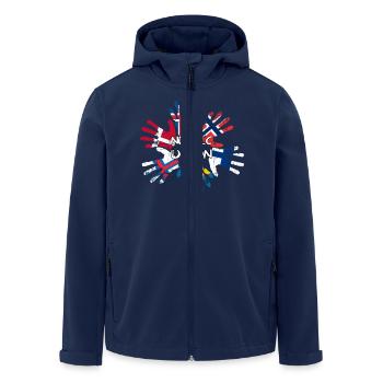Nordic Union - Veste softshell homme en polyester recyclé Stanley/Stella - marine - Devant - AI Model Male 185 light (185cm)