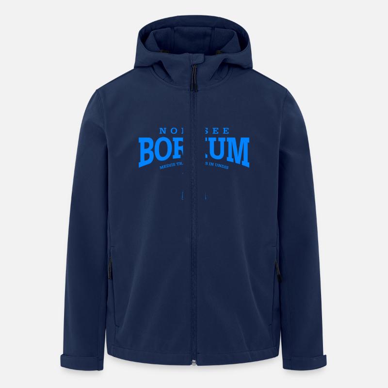 Borkum Nordsee (blau) - Recycelte Männer Softshell-Jacke von Stanley/Stella - Navy