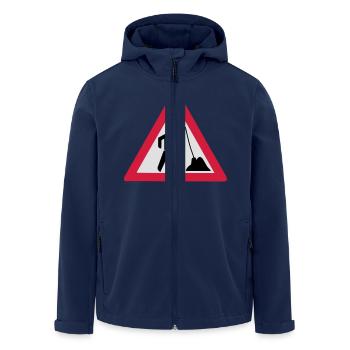 Bau: In der Ruhe liegt die Kraft - Recycelte Männer Softshell-Jacke von Stanley/Stella - Navy - Vorne - AI Model Male 185 light (185cm)
