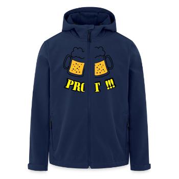 bier_prost - Recycelte Männer Softshell-Jacke von Stanley/Stella - Navy - Vorne - AI Model Male 185 light (185cm)