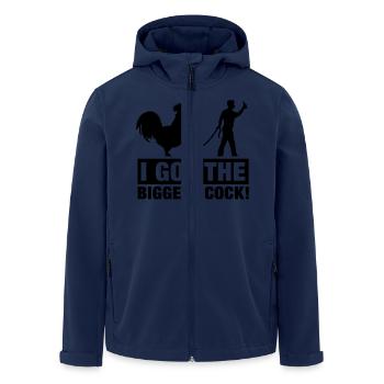 i_got_the_biggest_cock__f1 - Recycelte Männer Softshell-Jacke von Stanley/Stella - Navy - Vorne - AI Model Male 185 light (185cm)