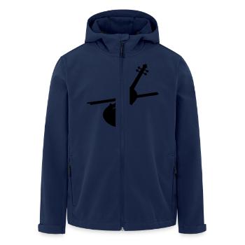 Violin - Men’s Recycled Softshell Jacket by Stanley/Stella - navy - Front - AI Model Male 185 light (185cm)
