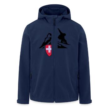 matterhorn zermatt Switzerland - Men’s Recycled Softshell Jacket by Stanley/Stella - navy - Front - AI Model Male 185 light (185cm)