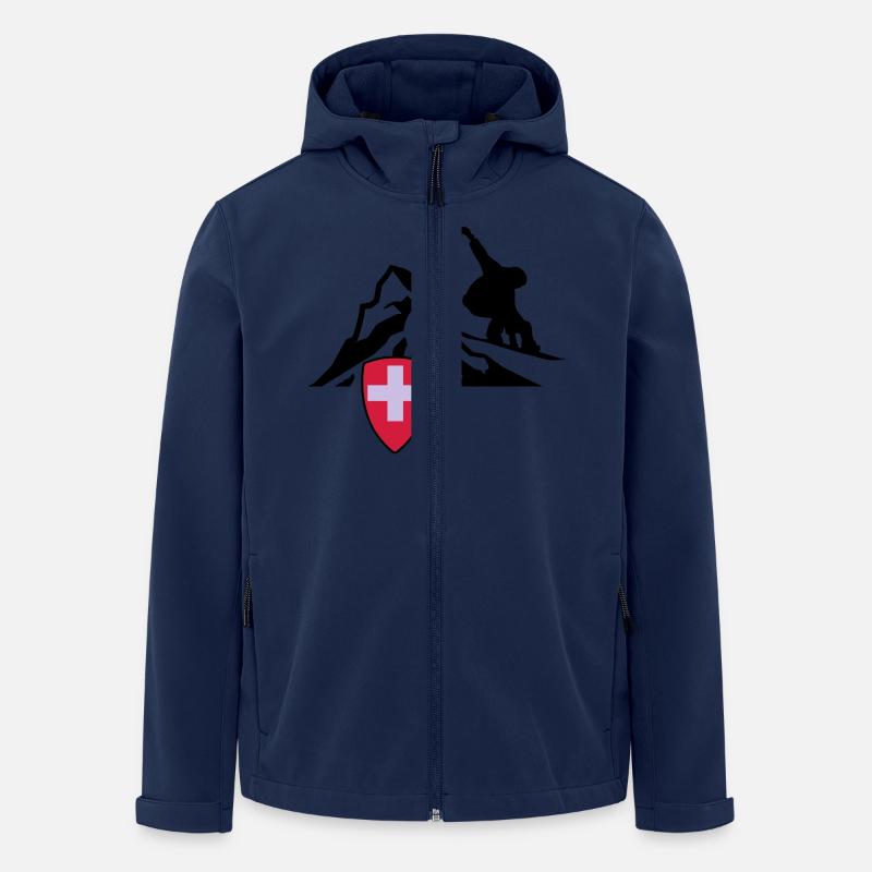 matterhorn zermatt Switzerland - Men’s Recycled Softshell Jacket by Stanley/Stella - navy