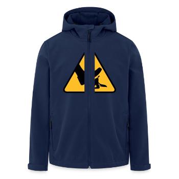 Risque de glisser avec une banane - Veste softshell homme en polyester recyclé Stanley/Stella - marine - Devant - AI Model Male 185 light (185cm)