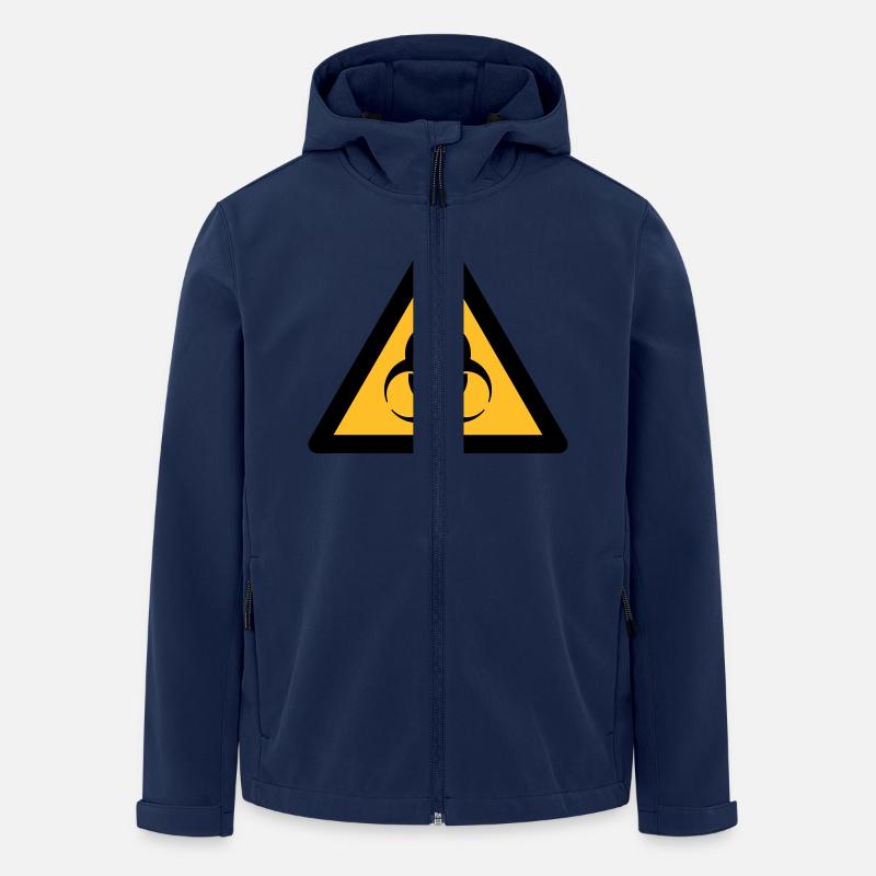 Hazard Symbol - Biohazard (2-color) - Men’s Recycled Softshell Jacket by Stanley/Stella - navy
