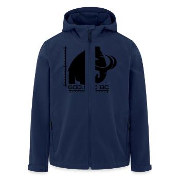 angry mammoth böses Mammut - Recycelte Männer Softshell-Jacke von Stanley/Stella - Navy - Vorne - AI Model Male 185 light (185cm)