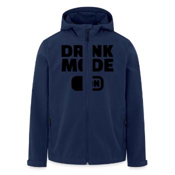 Drink Mode on - Men’s Recycled Softshell Jacket by Stanley/Stella - navy - Front - AI Model Male 185 light (185cm)