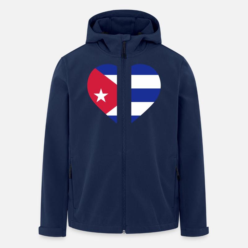 Cuba Heart - Men’s Recycled Softshell Jacket by Stanley/Stella - navy