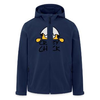 Verrücktes Crazy Chick hinter Mauer - Recycelte Männer Softshell-Jacke von Stanley/Stella - Navy - Vorne - AI Model Male 185 light (185cm)