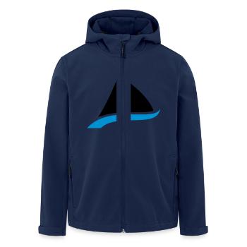 Segeln, Segelschiff, Boot, Segler, Segelschiff - Recycelte Männer Softshell-Jacke von Stanley/Stella - Navy - Vorne - AI Model Male 185 light (185cm)