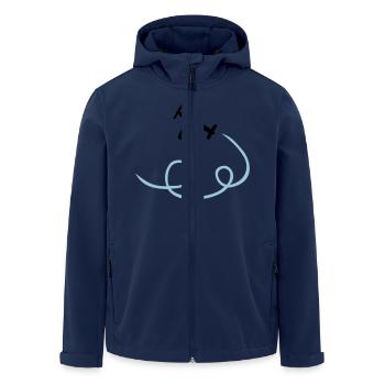 Flugzeug - Recycelte Männer Softshell-Jacke von Stanley/Stella - Navy - Vorne - AI Model Male 185 light (185cm)