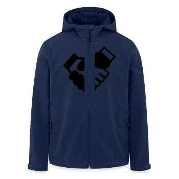 Mains - Veste softshell homme en polyester recyclé Stanley/Stella - marine - Devant - AI Model Male 185 light (185cm)