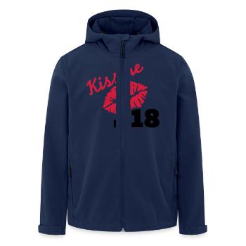 18 Geburtstag - Recycelte Männer Softshell-Jacke von Stanley/Stella - Navy - Vorne - AI Model Male 185 light (185cm)