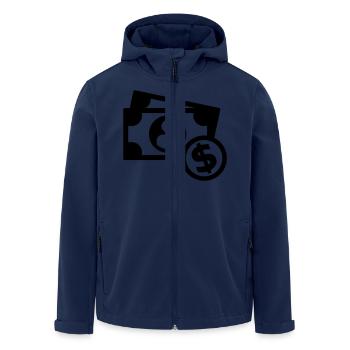 Money - Men’s Recycled Softshell Jacket by Stanley/Stella - navy - Front - AI Model Male 185 light (185cm)