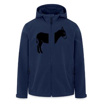 Esel - Recycelte Männer Softshell-Jacke von Stanley/Stella - Navy - Vorne - AI Model Male 185 light (185cm)
