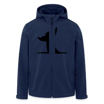 Wal - Recycelte Männer Softshell-Jacke von Stanley/Stella - Navy - Vorne - AI Model Male 185 light (185cm)