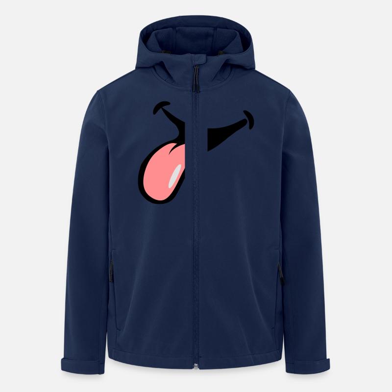 bâton de bouche langue - Veste softshell homme en polyester recyclé Stanley/Stella - marine