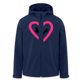 Horse - Men’s Recycled Softshell Jacket by Stanley/Stella - navy - Front - AI Model Male 185 light (185cm)