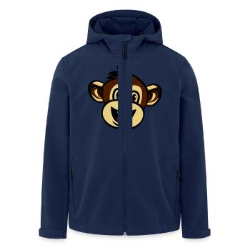 monkey funny love - Men’s Recycled Softshell Jacket by Stanley/Stella - navy - Front - AI Model Male 185 light (185cm)