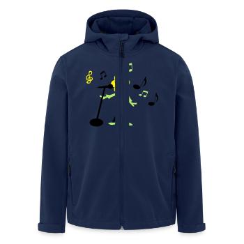 sonnenblume - Recycelte Männer Softshell-Jacke von Stanley/Stella - Navy - Vorne - AI Model Male 185 light (185cm)
