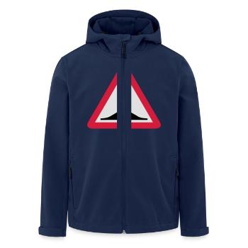 Triangle panel back donkey 209 - Men’s Recycled Softshell Jacket by Stanley/Stella - navy - Front - AI Model Male 185 light (185cm)