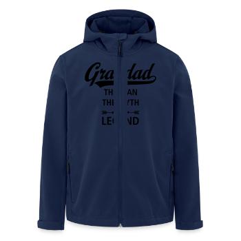 Grandad - The Man - The Myth - The Legend - Veste softshell homme en polyester recyclé Stanley/Stella - marine - Devant - AI Model Male 185 light (185cm)