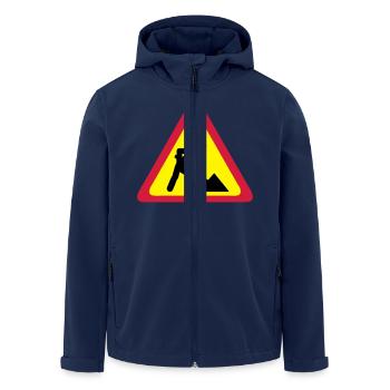 panneau chantier travaux 2303 - Veste softshell homme en polyester recyclé Stanley/Stella - marine - Devant - AI Model Male 185 light (185cm)