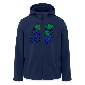 beaucoup de raisin raisins récolte du vin savoureu - Veste softshell homme en polyester recyclé Stanley/Stella - marine - Devant - AI Model Male 185 light (185cm)