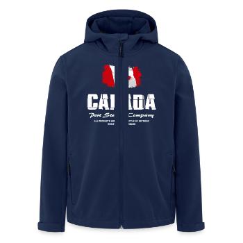 Maple Leaf - Canada Flag - Recycelte Männer Softshell-Jacke von Stanley/Stella - Navy - Vorne - AI Model Male 185 light (185cm)