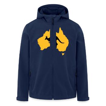 Australien - Recycelte Männer Softshell-Jacke von Stanley/Stella - Navy - Vorne - AI Model Male 185 light (185cm)