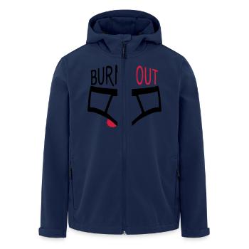 burne out burnout slip citation couille - Veste softshell homme en polyester recyclé Stanley/Stella - marine - Devant - AI Model Male 185 light (185cm)