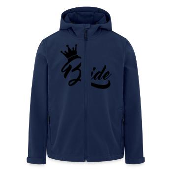 Bride - Recycelte Männer Softshell-Jacke von Stanley/Stella - Navy - Vorne - AI Model Male 185 light (185cm)