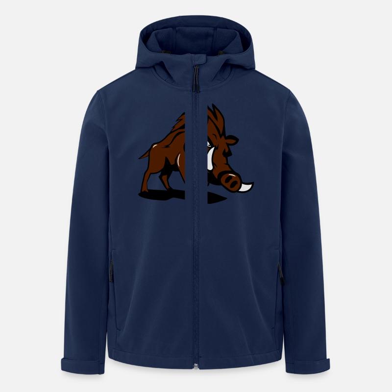 wildschwein gefährlich - Recycelte Männer Softshell-Jacke von Stanley/Stella - Navy