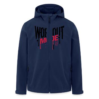 workout fashion graffiti drop gym spray beast cool - Men’s Recycled Softshell Jacket by Stanley/Stella - navy - Front - AI Model Male 185 light (185cm)