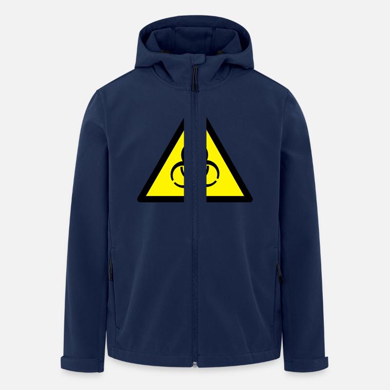 Warnung vor Biogefährung - Recycelte Männer Softshell-Jacke von Stanley/Stella - Navy