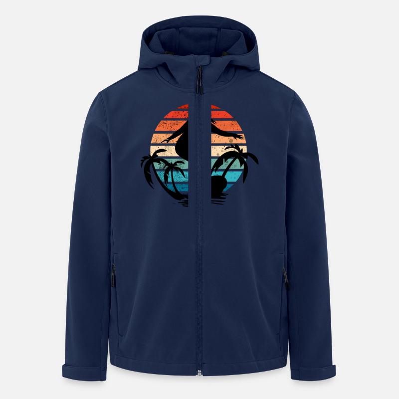 Surfer Girl Sunset - Recycelte Männer Softshell-Jacke von Stanley/Stella - Navy