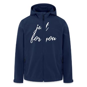 just for you - Men’s Recycled Softshell Jacket by Stanley/Stella - navy - Front - AI Model Male 185 light (185cm)