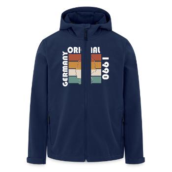 Germany Original - Veste softshell homme en polyester recyclé Stanley/Stella - marine - Devant - AI Model Male 185 light (185cm)