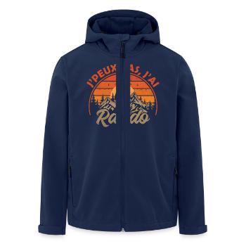 Je peux pas jai randonnées rando - Veste softshell homme en polyester recyclé Stanley/Stella - marine - Devant - AI Model Male 185 light (185cm)