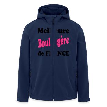 Meilleure boulangère de france - Veste softshell homme en polyester recyclé Stanley/Stella - marine - Devant - AI Model Male 185 light (185cm)