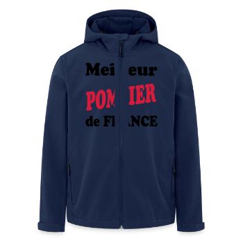 Meilleur POMPIER de france - Veste softshell homme en polyester recyclé Stanley/Stella - marine - Devant - AI Model Male 185 light (185cm)