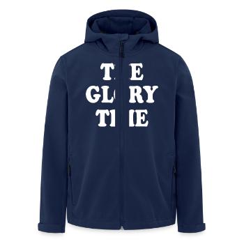 The glory time - Men’s Recycled Softshell Jacket by Stanley/Stella - navy - Front - AI Model Male 185 light (185cm)
