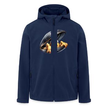 moule apeurée - Veste softshell homme en polyester recyclé Stanley/Stella - marine - Devant - AI Model Male 185 light (185cm)